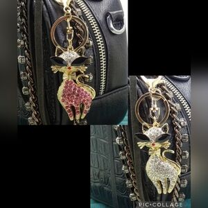 🆕️🐈 RHINESTONE DIVA CAT BAG CHARM OR KEYCHAIN🐈